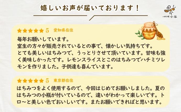 奈良県宇陀市のふるさと納税 ハチミツ屋小谷 はちみつ 春セット／ 百花蜜 国産 純粋 蜂蜜 ハチミツ ハニー 非加熱 無精製 贈答用 贈り物 奈良県 宇陀市 ふるさと納税