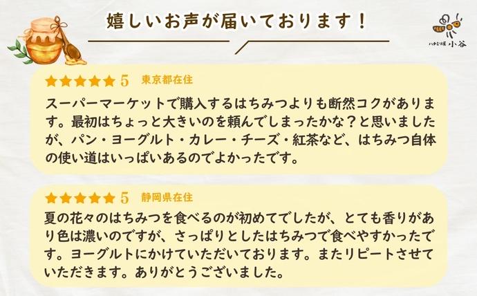奈良県宇陀市のふるさと納税 ハチミツ屋小谷 はちみつ 夏セット／ 百花蜜 国産 純粋 蜂蜜 ハチミツ ハニー 非加熱 無精製 贈答用 贈り物 奈良県 宇陀市 ふるさと納税
