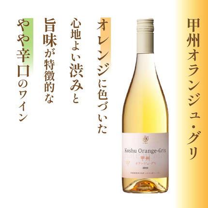 山梨県富士河口湖町のふるさと納税 「甲州オランジュ・グリ」「甲州ヴェルディ—ニョ」白ワイン2本セット FDK001