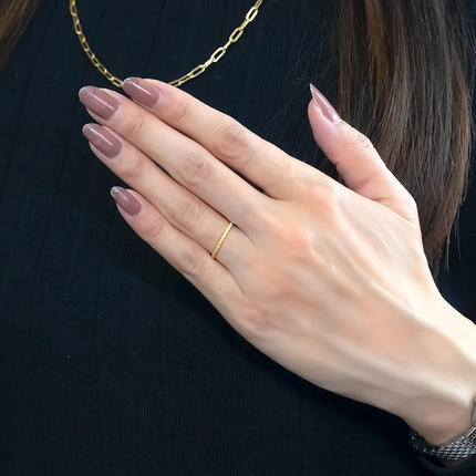 山梨県昭和町のふるさと納税 24金 リング 純金 メンズ 鍛造 指輪 ゴールド 24k 金 編み込み ダイヤモンドダスト k24 地金 ピンキーリング231207100k24 SWAA163