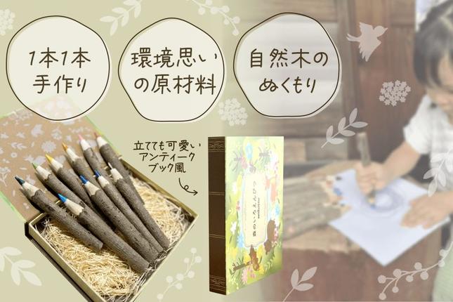 森のいろえんぴつ（色鉛筆 えんぴつ 色えんぴつ 鉛筆 文具 文房具 木材