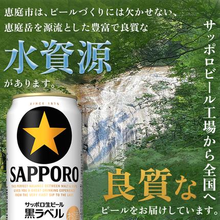 北海道恵庭市のふるさと納税 サッポロ  黒ラベル350ml×24本 ｜ サッポロビール サッポロ ビール 黒ラベル 350ml 24本 生ビール 北海道 ふるさと納税 恵庭市 恵庭【300040811】