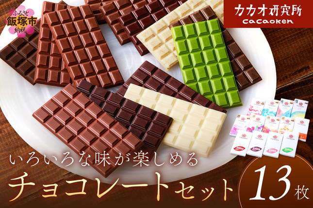 カカオ研究所のチョコレートセット(13枚)【E-089】 / 福岡県飯塚市