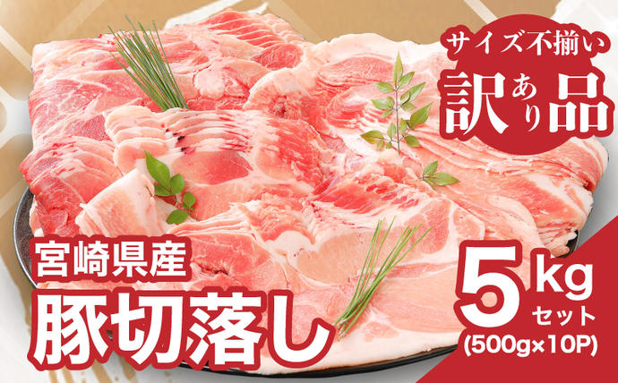 【訳あり】宮崎県産豚切り落とし5kg(50