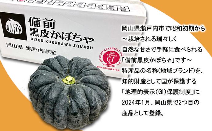 数量限定】備前黒皮かぼちゃ 秀品 10kg (5～7玉) 株式会社大町 岡山県