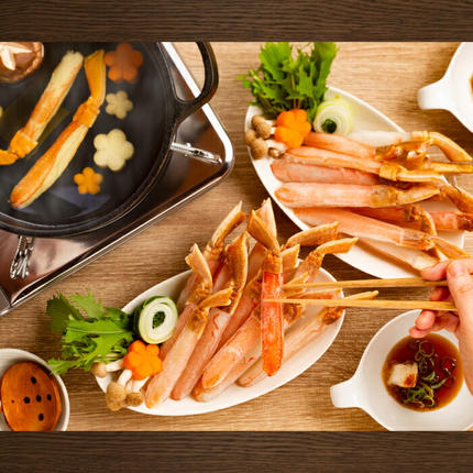 北海道紋別市のふるさと納税 14-98 【厳選部位のみ】本ズワイガニしゃぶしゃぶ【大】(500g)｜ 生食可 お刺身