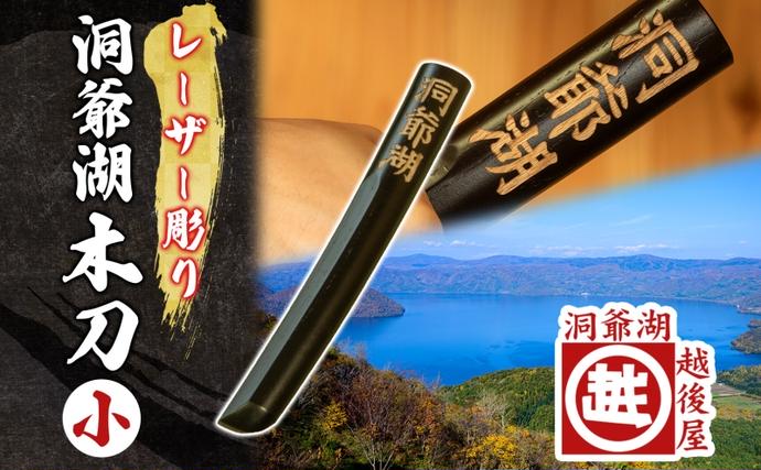 洞爺湖木刀 レーザー彫り 黒 小 木刀 北海道 洞爺湖 人気 観光地 土産