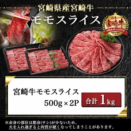 宮崎県都城市のふるさと納税 宮崎牛モモスライス(500g×2P)_17-N401