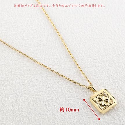 純金 ペンダントトップ 24金 プレート k24 カット ネックレス 24k