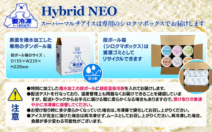 宮城県白石市のふるさと納税 フロム蔵王　Hybrid　NEO　スーパーマルチアイスBOX24（6種×4個）【0114802】