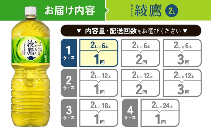 綾鷹 2L PET【コカ・コーラ】ペットボトル 1ケース(6本)セット お茶