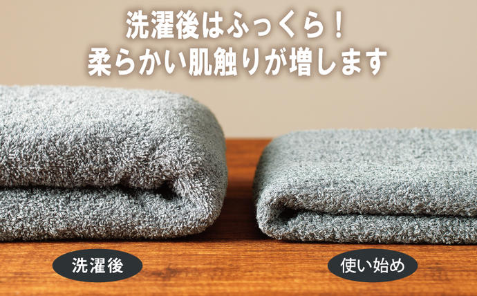 ミニバスタオル 5枚（ブルーグレー）【40cm×120cm 500匁 国内製造 泉州