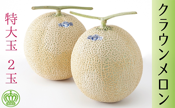 静岡県浜松市のふるさと納税 クラウンメロン　特大玉　2玉【配送不可：離島】 果物類 メロン青肉 フルーツ