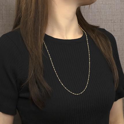 18金 ネックレス チェーン 70cm ロングネックレス チェーンのみ
