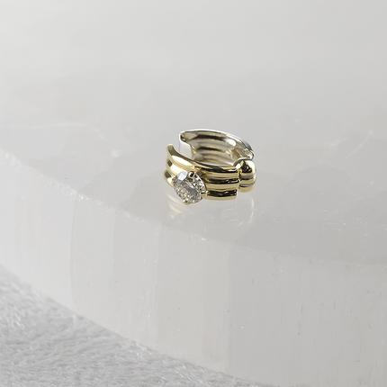 ピアリング 正規品 18金 プラチナ イヤリング メンズ ダイヤモンド
