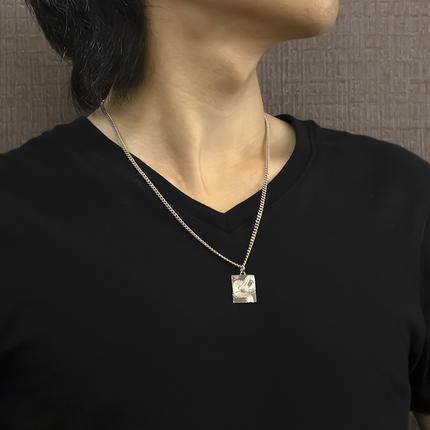 ヘビ 蛇 ペンダントトップ スネーク プレート ネックレス ダイヤ 喜平