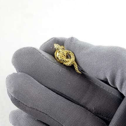 ヘビ 純金 ブローチ 24金 メンズ 蛇 スネーク ゴールド 24k 金 ピン