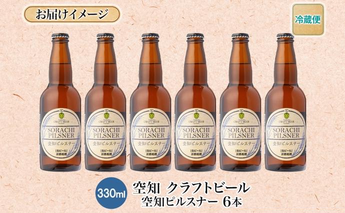北海道滝川市のふるさと納税 滝川クラフトビール 空知ピルスナー 6本 空知地ビール 地ビール クラフトビール バーベキュー BBQ ご当地ビール 飲み比べ 晩酌 宅飲み アウトドア キャンプ 冷蔵 送料無料 北海道 滝川市