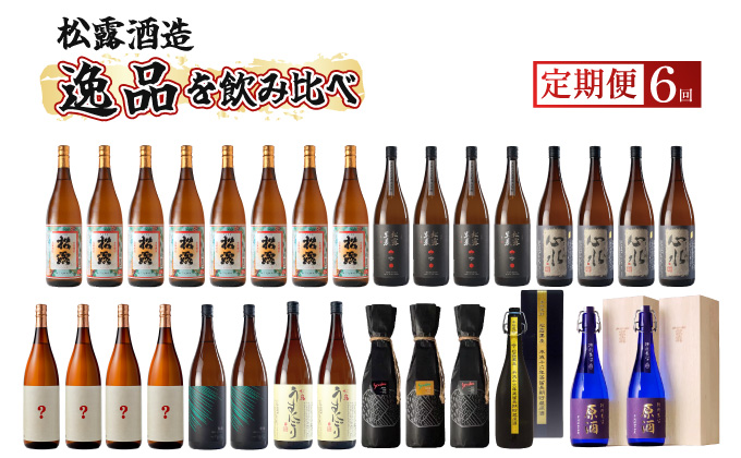 [定期便・全6回]松露酒造 ボリューム定期便6回コース 計30本(1800ml×24本、720ml×6本) 串間市の逸品を飲み比べ[松露酒造] 酒 お酒 定期 定期便 お酒定期便 贈り物 贈答 ギフト お歳暮 父の日 お祝い プレゼント おすすめ 特産品 
