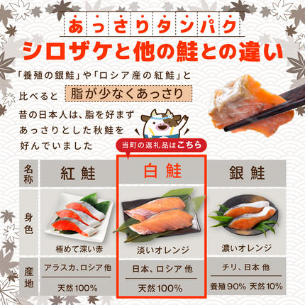 北海道別海町のふるさと納税 北海道 別海町 北海道産 天然 秋鮭切身 ほどよい塩加減 1.5kg（6切れ3パック）【MT000TS00】