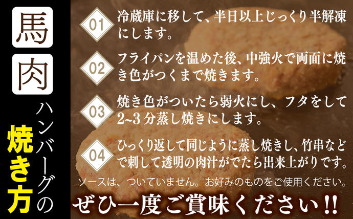 大阪府泉佐野市のふるさと納税 桜文 馬肉ハンバーグ 総量1.2kg（120g×10個） 個包装 005A658