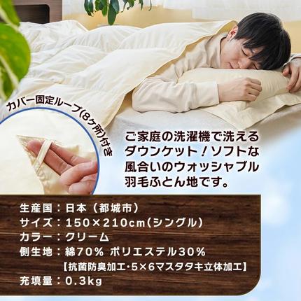 宮崎県都城市のふるさと納税 抗菌防臭加工洗えるダウンケット ポーランド産ホワイトダック93%【S】≪みやこんじょ特急便≫_AG-E102-Q