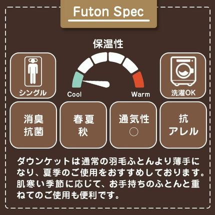宮崎県都城市のふるさと納税 抗菌防臭加工洗えるダウンケット ポーランド産ホワイトダック93%【S】≪みやこんじょ特急便≫_AG-E102-Q