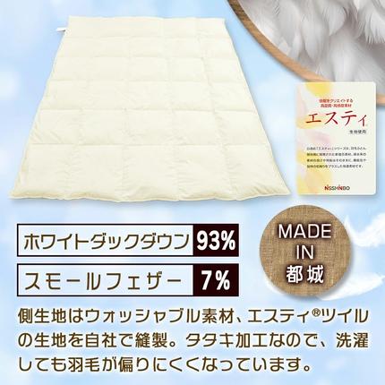 宮崎県都城市のふるさと納税 抗菌防臭加工洗えるダウンケット ポーランド産ホワイトダック93%【S】≪みやこんじょ特急便≫_AG-E102-Q