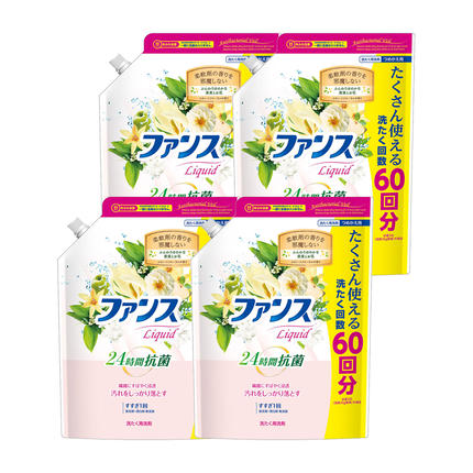 群馬県板倉町のふるさと納税 第一石鹸 ファンスリキッド 液体衣料用洗剤 詰替1.2kg×4個 繊維にすばやく浸透。汚れをしっかり落とす。
