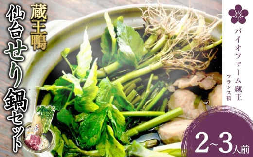 蔵王鴨 仙台せり鍋セット2～3人前　【04