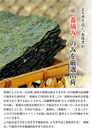 熊本県長洲町のふるさと納税 海苔 訳あり 一番摘み 有明海産 海苔120枚 熊本県産（有明海産）全形40枚入り×3袋 小分け 《45日以内に出荷予定(土日祝除く)》