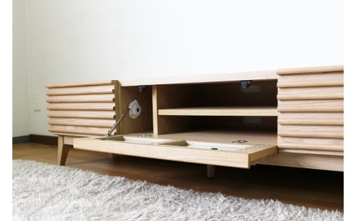 福岡県大木町のふるさと納税 【開梱・設置】アゼル 150cm テレビボード（ナチュラル）　AX001