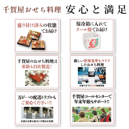 愛知県小牧市のふるさと納税 おせち【早期限定寄附額（数量限定）】千賀屋謹製　迎春おせち料理 「天寿千」和風三段重 3～4人前 全45品 冷蔵［035S27］