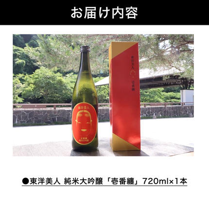 山口県萩市のふるさと納税 日本酒 純米大吟醸 東洋美人 壱番纏  720ml×1本 酒 お酒 地酒 純米吟醸酒 アルコール｜HG000035