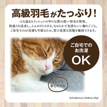 愛知県碧南市のふるさと納税 【ふとん屋が考えた】ドーム型 とろけるペット羽毛クッション 天然鉱石配合 犬 猫 ペットベッド ペットクッション 犬や猫が大好き!! H162-038