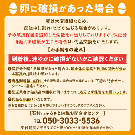 北海道石狩市のふるさと納税 【定期便】飛ぶ鳥農場　海の街たまご　40個×6か月