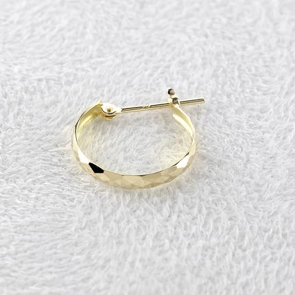 山梨県昭和町のふるさと納税 18金 フープ ピアス 18k 片耳 フープピアス ゴールド カット イエローゴールドK18 18k 地金 ジュエリー シンプル 誕生日 プレゼント 記念日 人気 普段 使い SWAA284