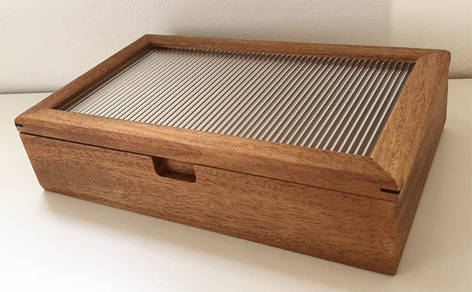 木製小物入れ／マホガニー 工芸品 雑貨 日用品 / 静岡県浜松市