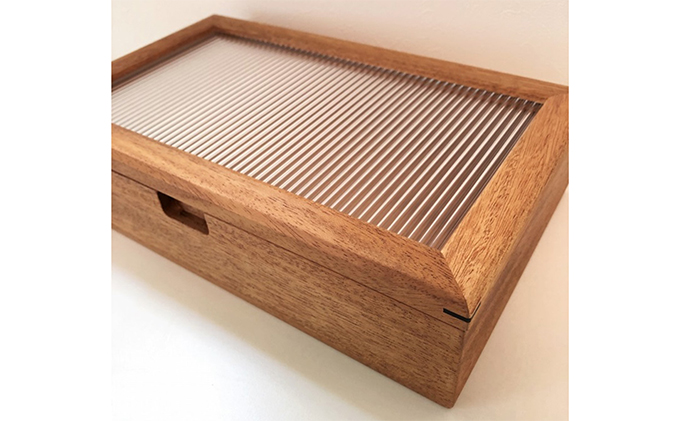 木製小物入れ／マホガニー 工芸品 雑貨 日用品 / 静岡県浜松市