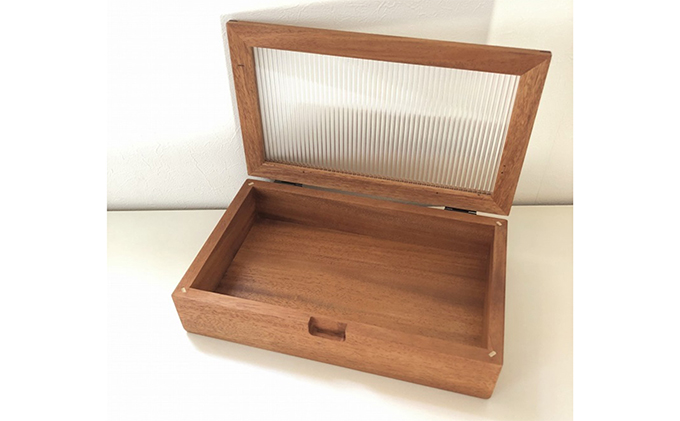 木製小物入れ／マホガニー 工芸品 雑貨 日用品 / 静岡県浜松市