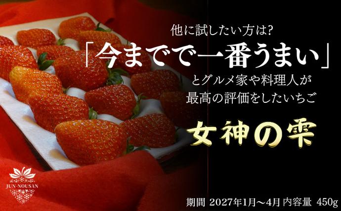 先行予約＞「今までで1番うまい」とグルメ家がうなったイチゴ【女神の