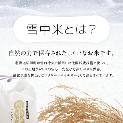 北海道沼田町のふるさと納税 令和7年産 特Aランク米 ななつぼし 無洗米 10kg（5kg×2袋）【8月発送】 雪冷気 籾貯蔵 雪中米 北海道 nr-1456