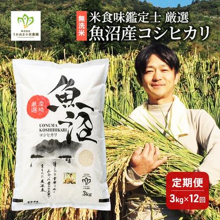 無洗米「米食味鑑定士 厳選」魚沼産コシヒカ