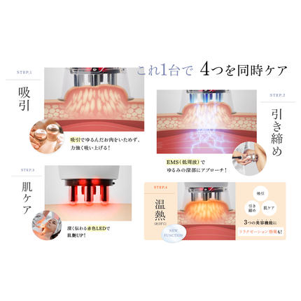 茨城県つくばみらい市のふるさと納税 WAVE WAVE EMS Slim Esthe Plus 吸引 温熱 LED ダイエット セルライト むくみ フェイスケア ボディケア 全身ケア コードレス 自宅エステ サロン級 セルフケア [AG233-NT]