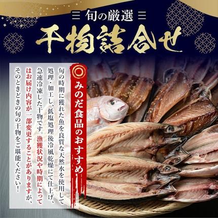 鹿児島県日置市のふるさと納税 No.203-A 旬の厳選！干物詰合せ(計24枚) 干物 旬 アジ サバ トビウオ かます みりん干し タイ 詰め合わせ セット 魚介類【みのだ食品】