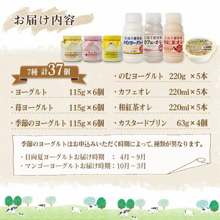 宮崎県都城市のふるさと納税 高千穂牧場ヨーグルト&ドリンクバラエティセット(プリン付き)《ご入金翌月の中旬～下旬の水曜日頃出荷》_MJ-1616