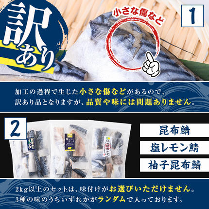 鹿児島県阿久根市のふるさと納税 訳あり・傷あり ご家庭用さば切身パック(合計2kg) サバ 鯖 海産物 海鮮 おかず 惣菜 焼き魚 切り身 ジップロック チャック付き袋 小分け 簡単調理 【グローバルフーズ】akn061-34