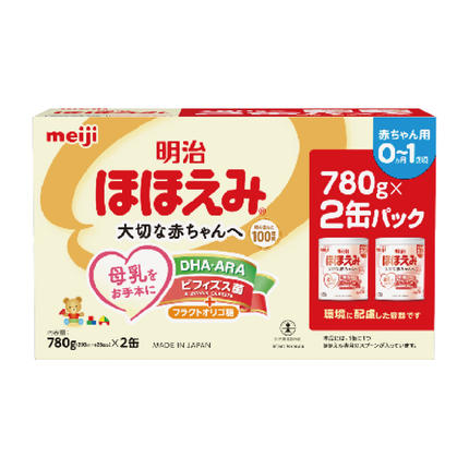 埼玉県春日部市のふるさと納税 明治ほほえみ 2缶パック（780g×2缶）【埼玉県 春日部市 明治 粉ミルク フォローアップミルク ベビー用品 出産祝い 赤ちゃん 子育て】　(CZ001-1)