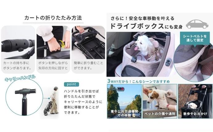 兵庫県小野市のふるさと納税 ペットカート WANGO(ワンゴ) ベーシック 選べるカラー ペットバギー ドッグカート ペットキャリー ペットキャリーカート ペット 犬 小型犬 中型犬 猫 カート 犬カート 分離型 折りたたみ コンパクト ペット用品 兵庫 兵庫県 小野市