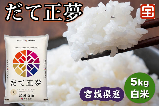 宮城県富谷市のふるさと納税 令和7年産 宮城県産 だて正夢 5kg (白米)｜2025年 宮城産 米 精米 白米 お米 米 こめ コメ 伊達正夢 だて 正夢 まさゆめ 宮城米 ふるさと納税 [0347]